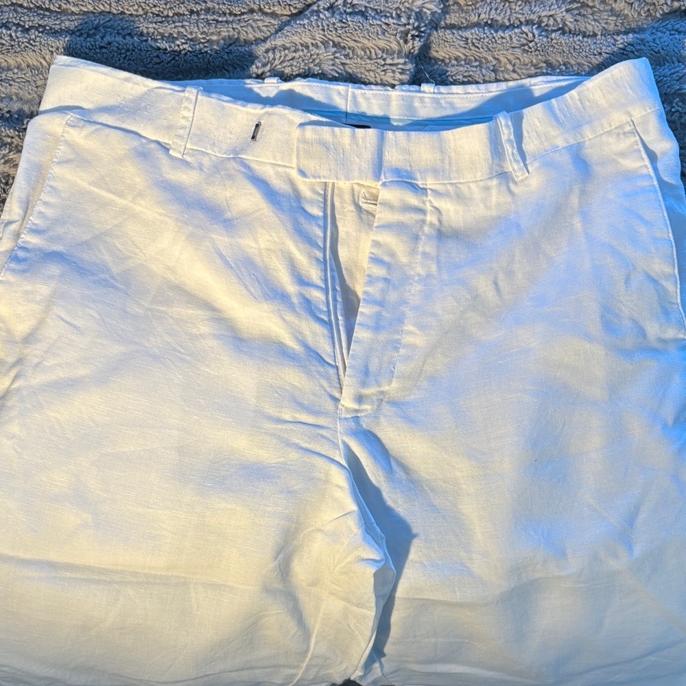 INC International Concepts Men's Light Cream Flat Front Pants